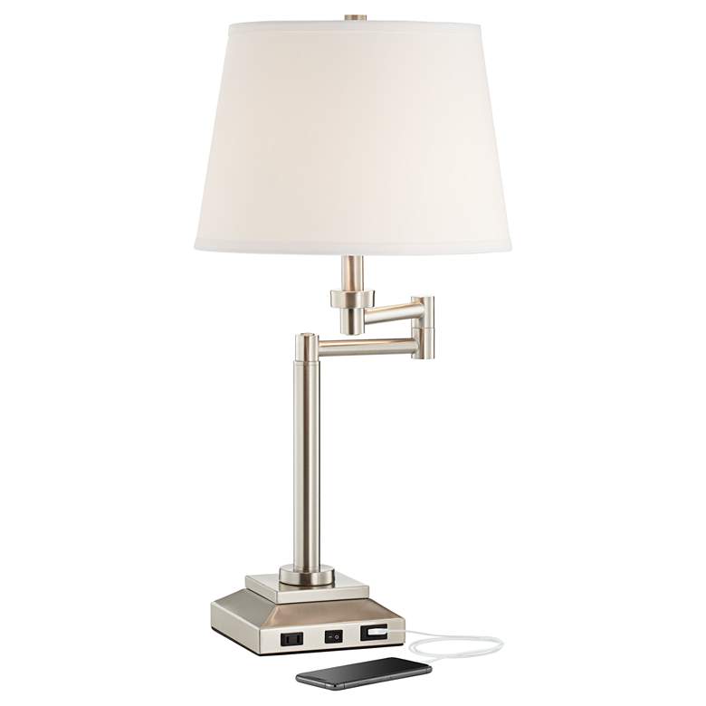 Image 2 360 Lighting Camber 28" Workstation Swing Arm Outlet and USB Desk Lamp