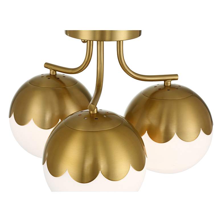 Image 5 360 Lighting Camila 16" Wide Antique Brass 3-Light Ceiling Light more views