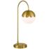 360 Lighting Camila 25" Antique Brass Globe Lamp with USB and Outlet
