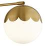 5_360 Lighting Camila Brass Glass Globe Plug-In Swingarm Wall Lamps Set of 2 more views