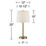 360 Lighting Camile 25" Brass Finish Metal USB Table Lamps Set of 2