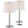 360 Lighting Camile 25" high Metal USB Lamps Set of 2 with Dimmers