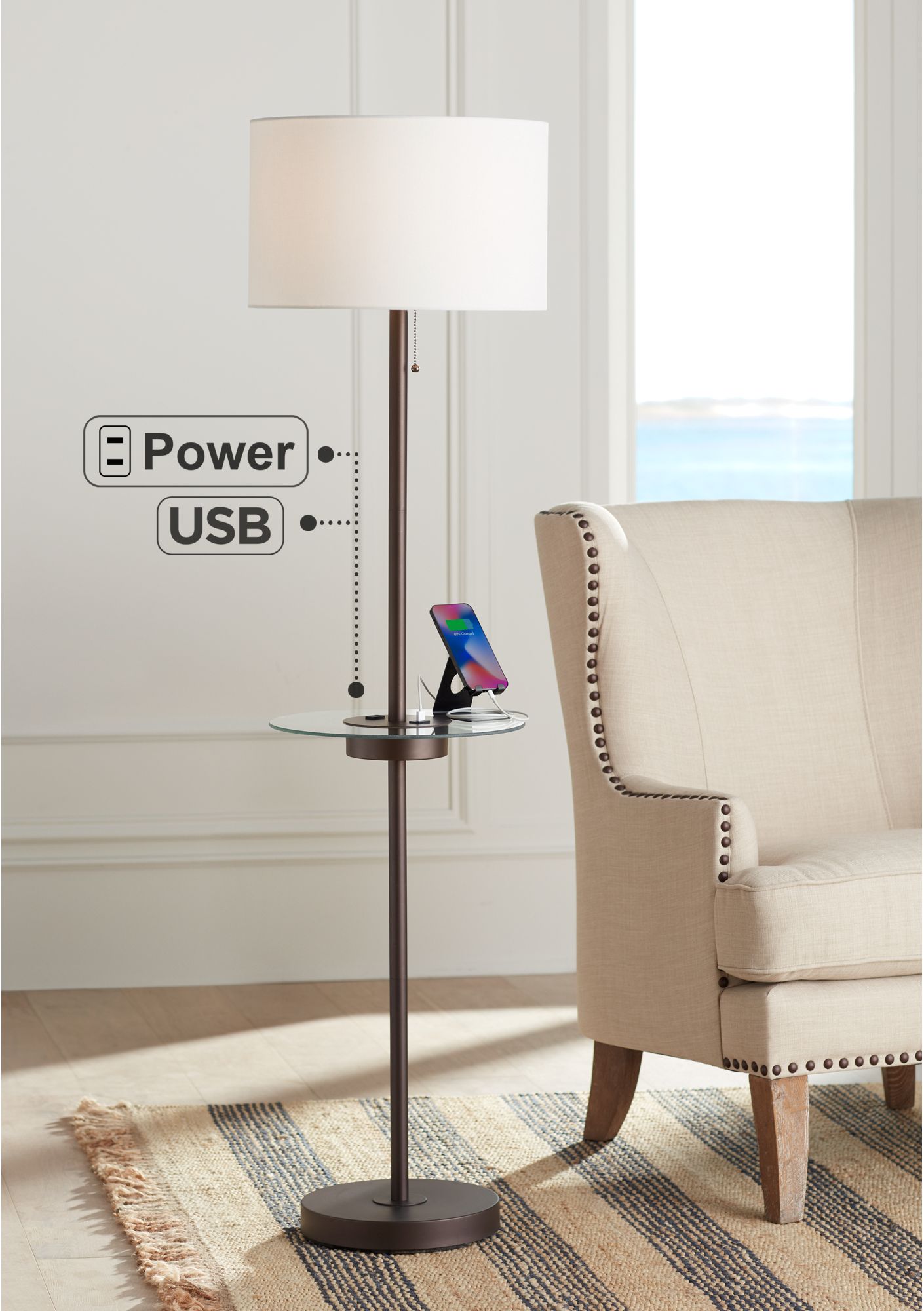 Lamp with hot sale table