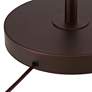 360 Lighting Caper 60 1/2" Bronze Tray Table USB Floor Lamps Set of 2
