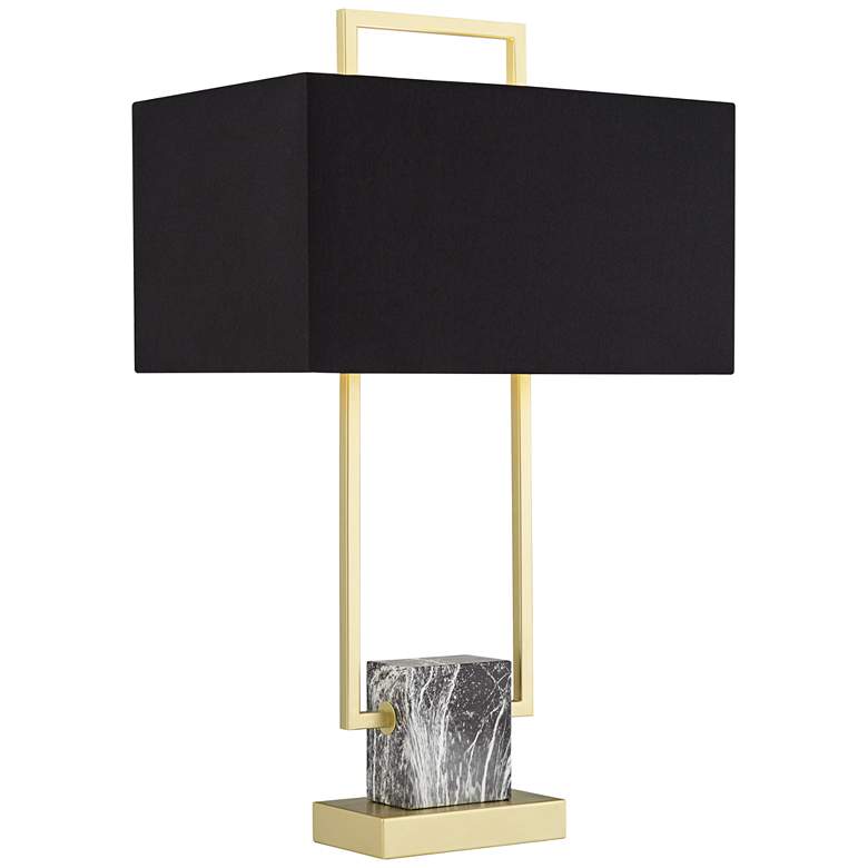 Image 2 360 Lighting Carl 24 3/4 inch Black and Gold Rectangle Table Lamp