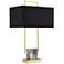 360 Lighting Carl 24 3/4" Black and Gold Rectangle Table Lamp