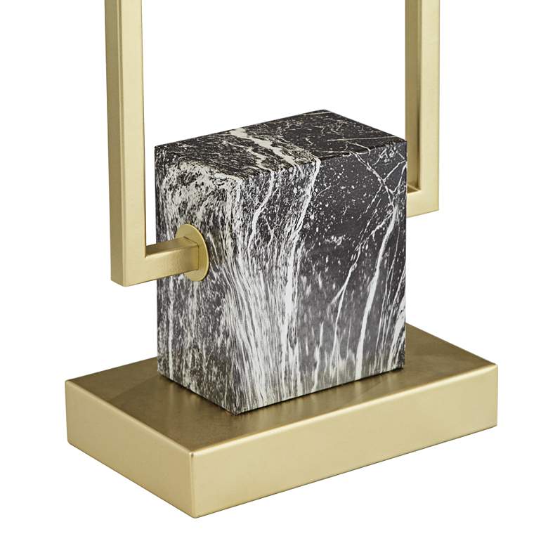 Image 6 360 Lighting Carl 24 3/4" Black and Gold Rectangle Table Lamp more views