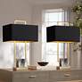 360 Lighting Carl Black and Gold Modern Table Lamps Set of 2
