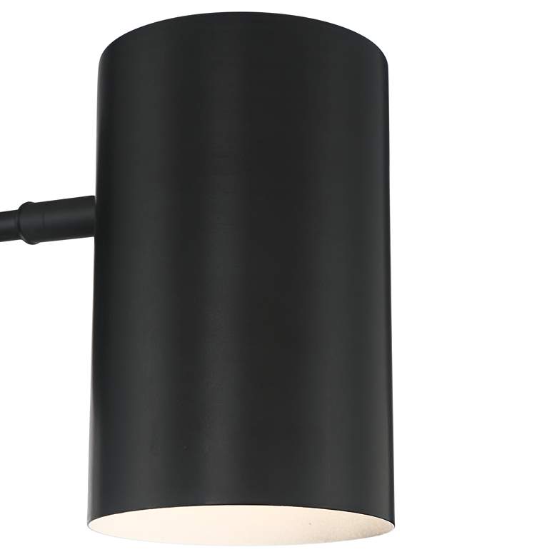 Image 6 360 Lighting Carla 7 inch Black Cylinder Plug-In Wall Lamp with USB Port more views