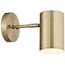 360 Lighting Carla 7" High Brass Modern Downlight Hardwire Wall Lamp