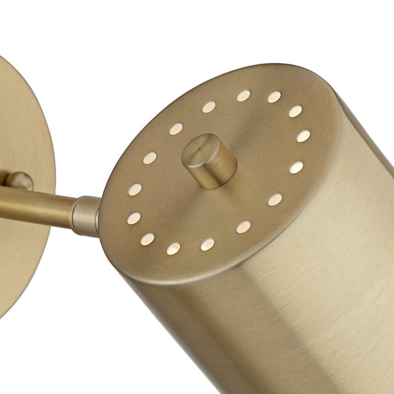 Image 3 360 Lighting Carla 7" High Polished Brass Hardwire Wall Lamps Set of 2 more views