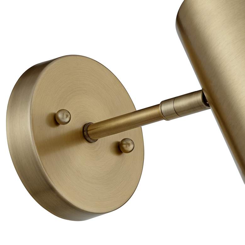Image 4 360 Lighting Carla 7" High Polished Brass Hardwire Wall Lamps Set of 2 more views