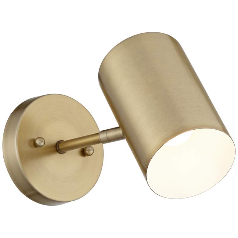 Image 5 360 Lighting Carla 7" High Polished Brass Hardwire Wall Lamps Set of 2 more views