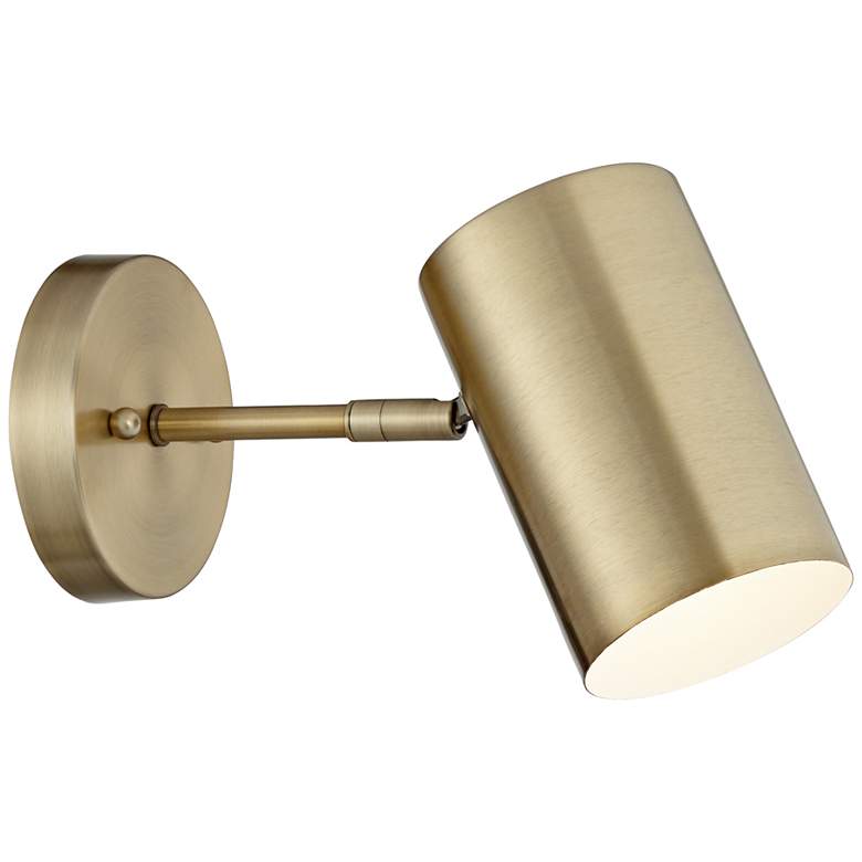 Image 7 360 Lighting Carla 7" High Polished Brass Hardwire Wall Lamps Set of 2 more views