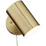 360 Lighting Carla Brushed Brass Down-Light Plug-In Wall Lamps Set of 2