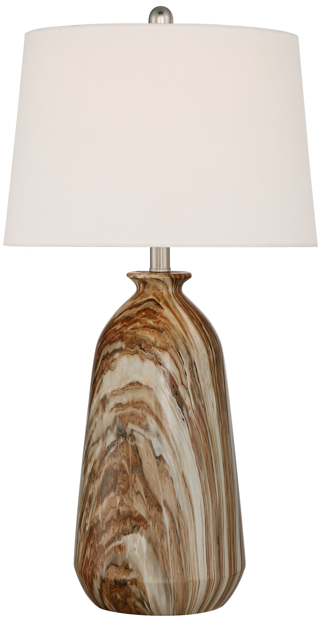 360 Lighting Carlton 28" Brown Faux Marble Table Lamps Set of 2 in scene