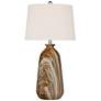 360 Lighting Carlton 28" Faux Marble Lamps Set of 2 with Smart Sockets