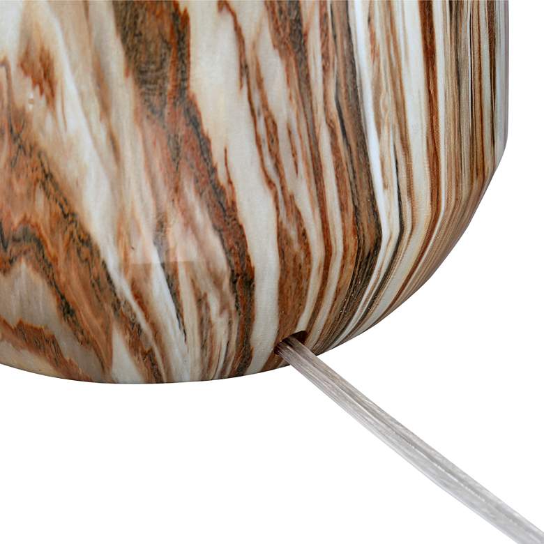 Image 5 360 Lighting Carlton 28" Ivory Pleat and Faux Marble Lamps Set of 2 more views