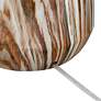 360 Lighting Carlton 28" Ivory Pleat and Faux Marble Lamps Set of 2