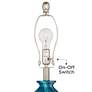 360 Lighting Carlton 28" White and Swirling Blue Table Lamps Set of 2