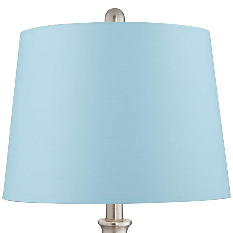 Image 2 360 Lighting Carol 28" Blue Shade Mercury Glass Table Lamps Set of 2 more views