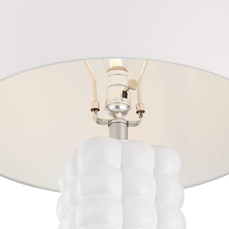 Image 4 360 Lighting Carrie 28" High Textured Bubble White Ceramic Table Lamp more views