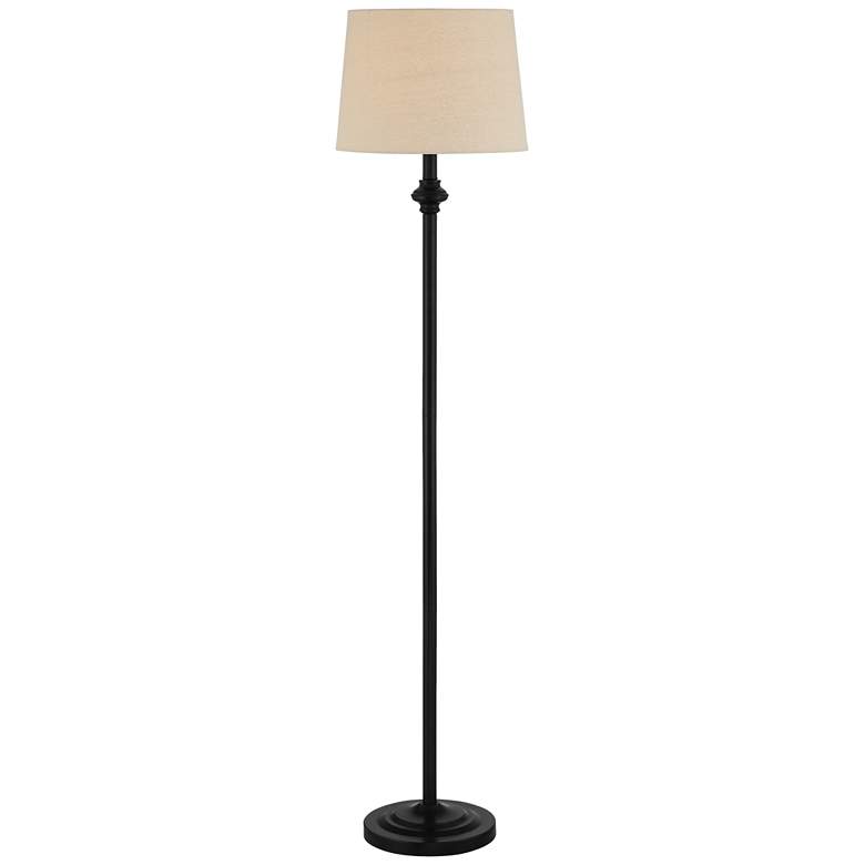 Image 3 360 Lighting Carter Black and Cream 3-Piece Floor and Table Lamp Set more views