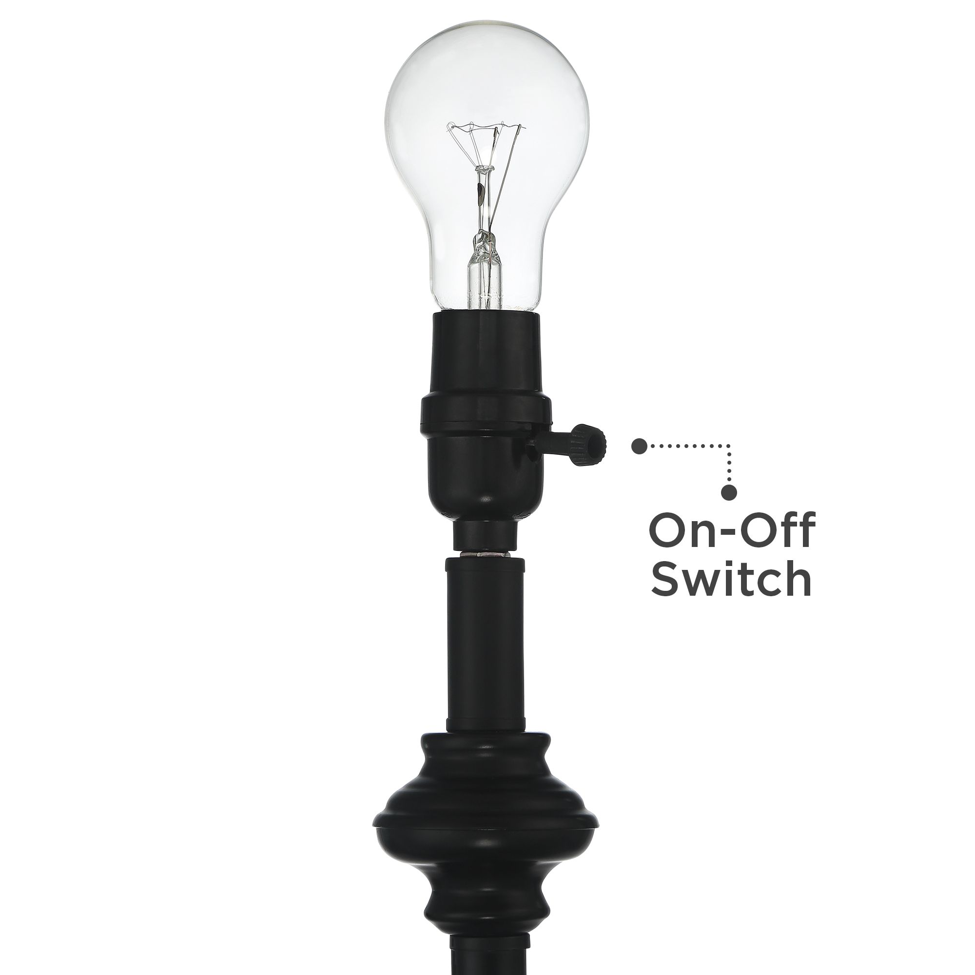 360 Lighting Carter Black and Cream 3-Piece Floor and Table Lamp Set