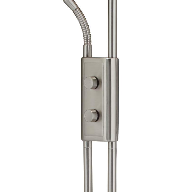 Image 5 360 Lighting Casper Adjustable Nickel 2-Light LED Pharmacy Floor Lamp more views