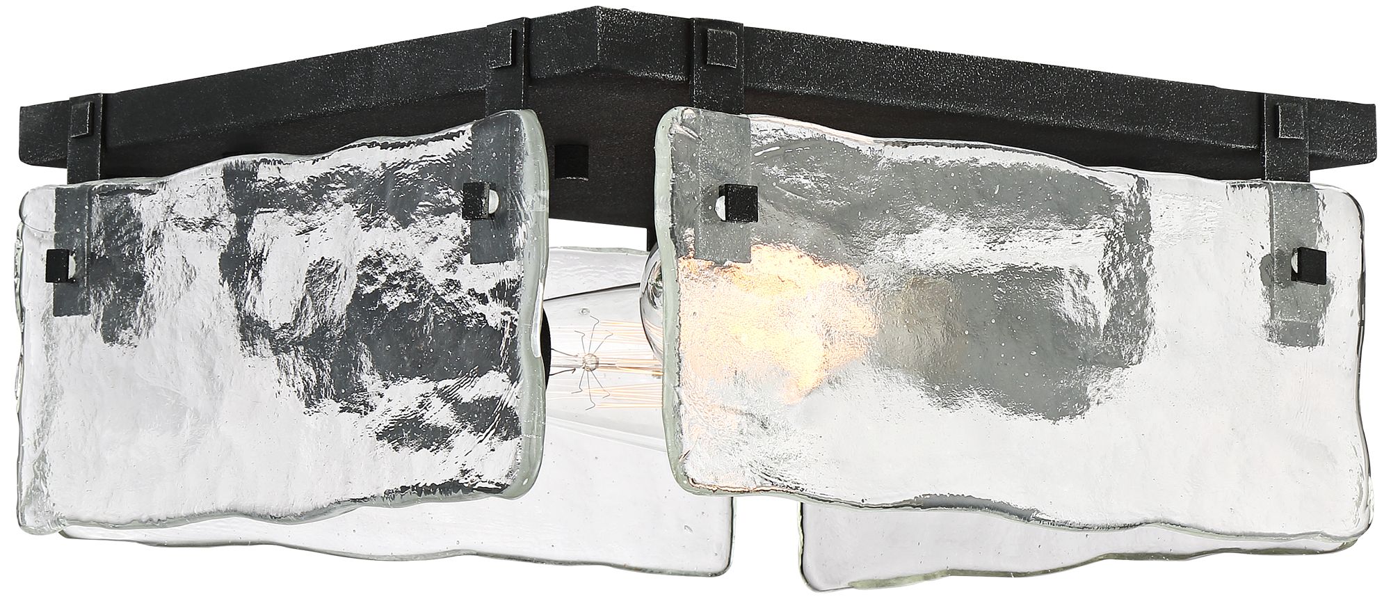 Image 4 360 Lighting Cassington 11 3/4" Glass Square 2-Light Ceiling Light more views