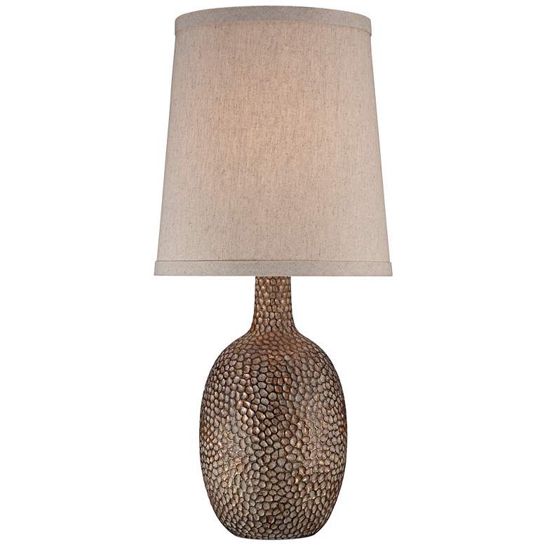 Image 2 360 Lighting Chalane 23 1/2" Hammered Antique Bronze Modern Table Lamp