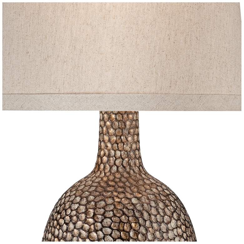Image 3 360 Lighting Chalane 23 1/2" Hammered Antique Bronze Modern Table Lamp more views