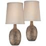 2_360 Lighting Chalane 23 1/2" Hammered Bronze Table Lamps Set of 2