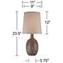 6_360 Lighting Chalane 23 1/2" Hammered Bronze Table Lamps Set of 2 more views