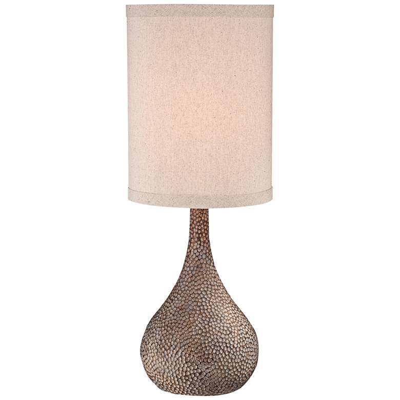 Image 2 360 Lighting Chalane 31 1/4 inch Hammered Bronze Lamp with USB Cord Dimmer