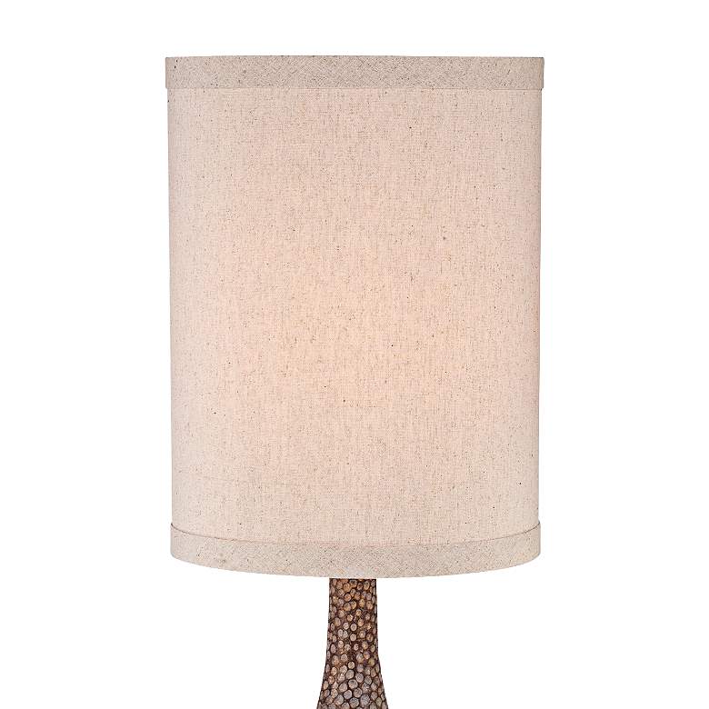 Image 4 360 Lighting Chalane 31 1/4" Hammered Bronze Lamp with USB Cord Dimmer more views