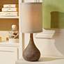 360 Lighting Chalane 31 1/4" Hammered Gourd Bronze Table Lamp in scene