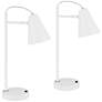2_360 Lighting Chase 23" High White Modern USB Desk Lamps Set of 2