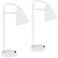 360 Lighting Chase 23" High White Modern USB Desk Lamps Set of 2