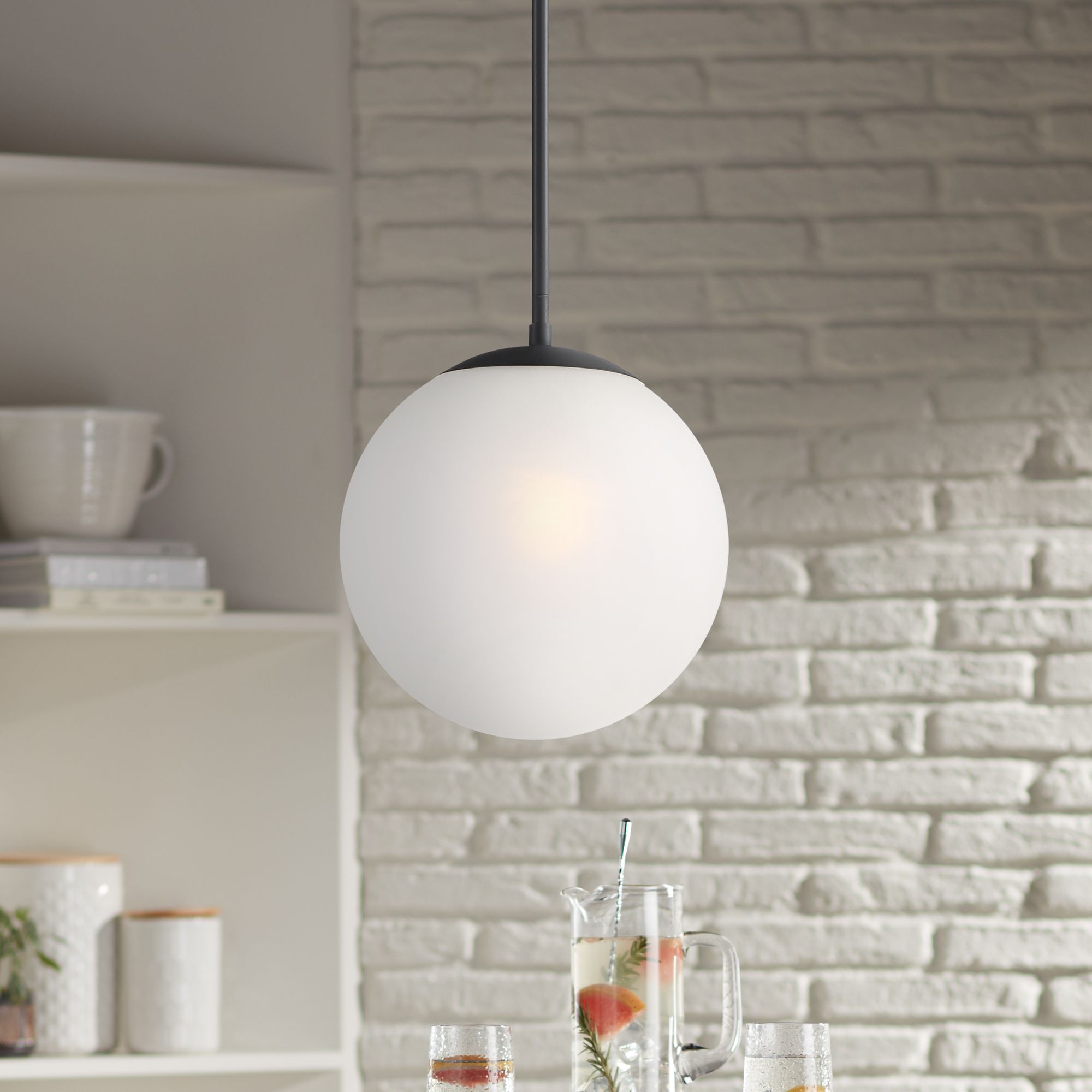 Frosted deals globe light