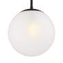 360 Lighting Ciana 10" Wide Black and Frosted Globe Glass Mini Pendant