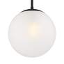 3_360 Lighting Ciana 10" Wide Black and Frosted Globe Glass Mini Pendant more views