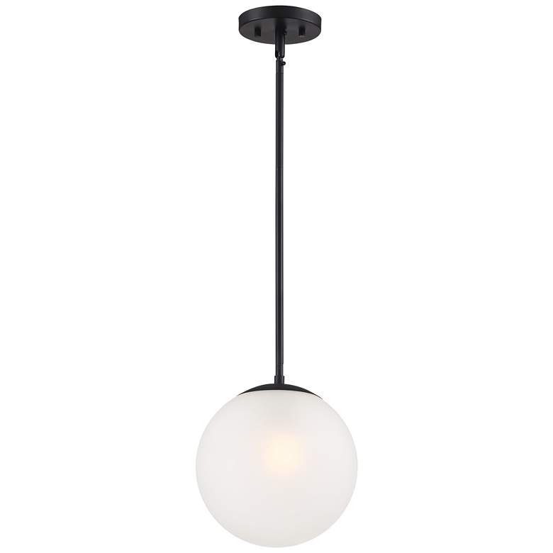 Image 5 360 Lighting Ciana 10" Wide Black and Frosted Globe Glass Mini Pendant more views