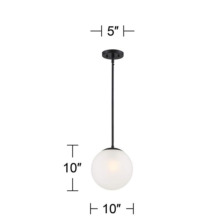 Image 6 360 Lighting Ciana 10" Wide Black and Frosted Globe Glass Mini Pendant more views