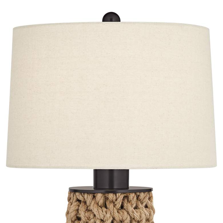 Image 4 360 Lighting Ciera Natural Bronze and Rope Wrapped Table Lamps Set of 2 more views