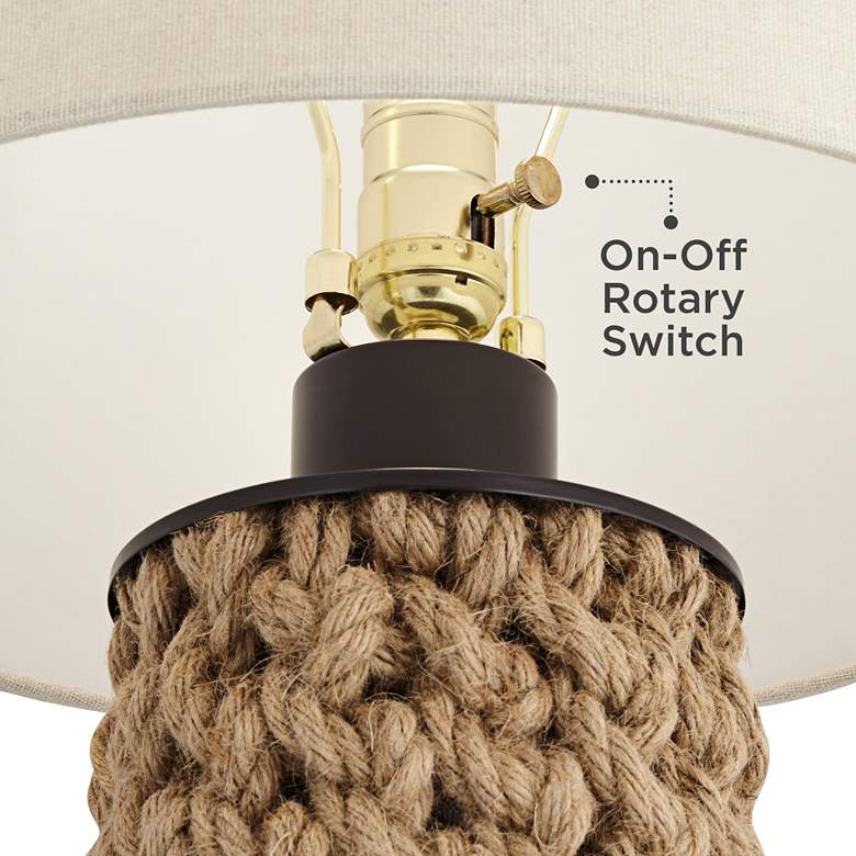 Image 5 360 Lighting Ciera Natural Bronze and Rope Wrapped Table Lamps Set of 2 more views
