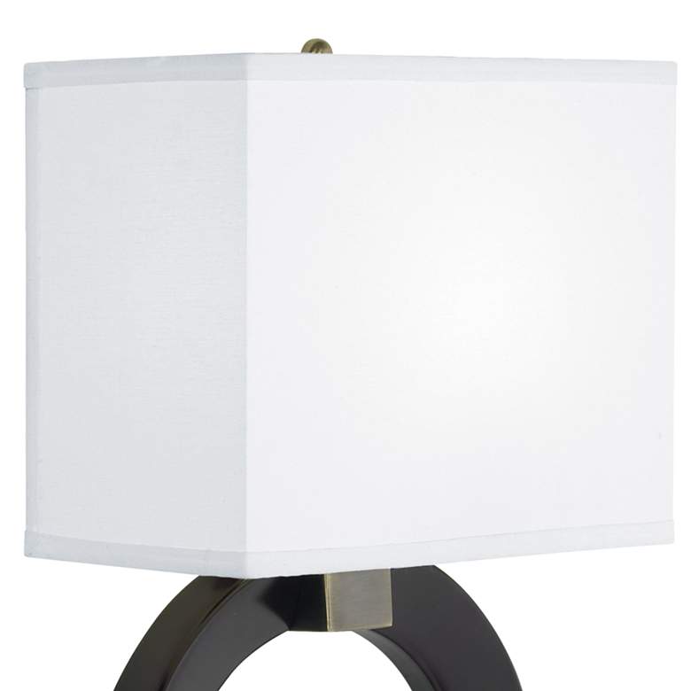 Image 2 360 Lighting Circle 19" High Black and White Direct Wire Wall Lamp more views