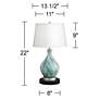 360 Lighting Cirrus 22" High Vase Table Lamp with Black Marble Riser