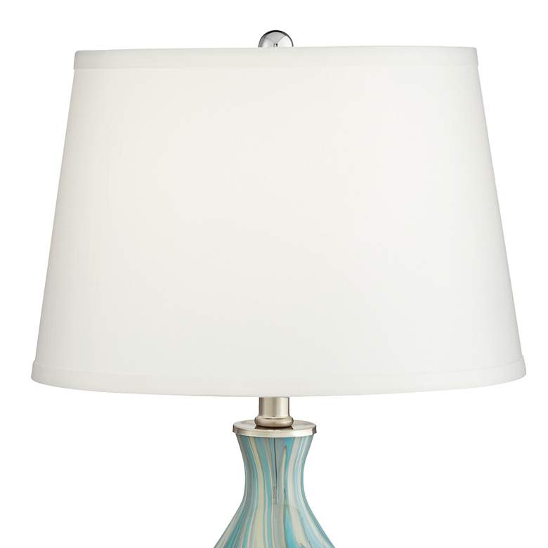 Image 3 360 Lighting Cirrus Vase Modern Table Lamp with Round White Marble Riser more views
