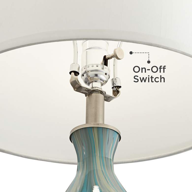 Image 4 360 Lighting Cirrus Vase Modern Table Lamp with Round White Marble Riser more views